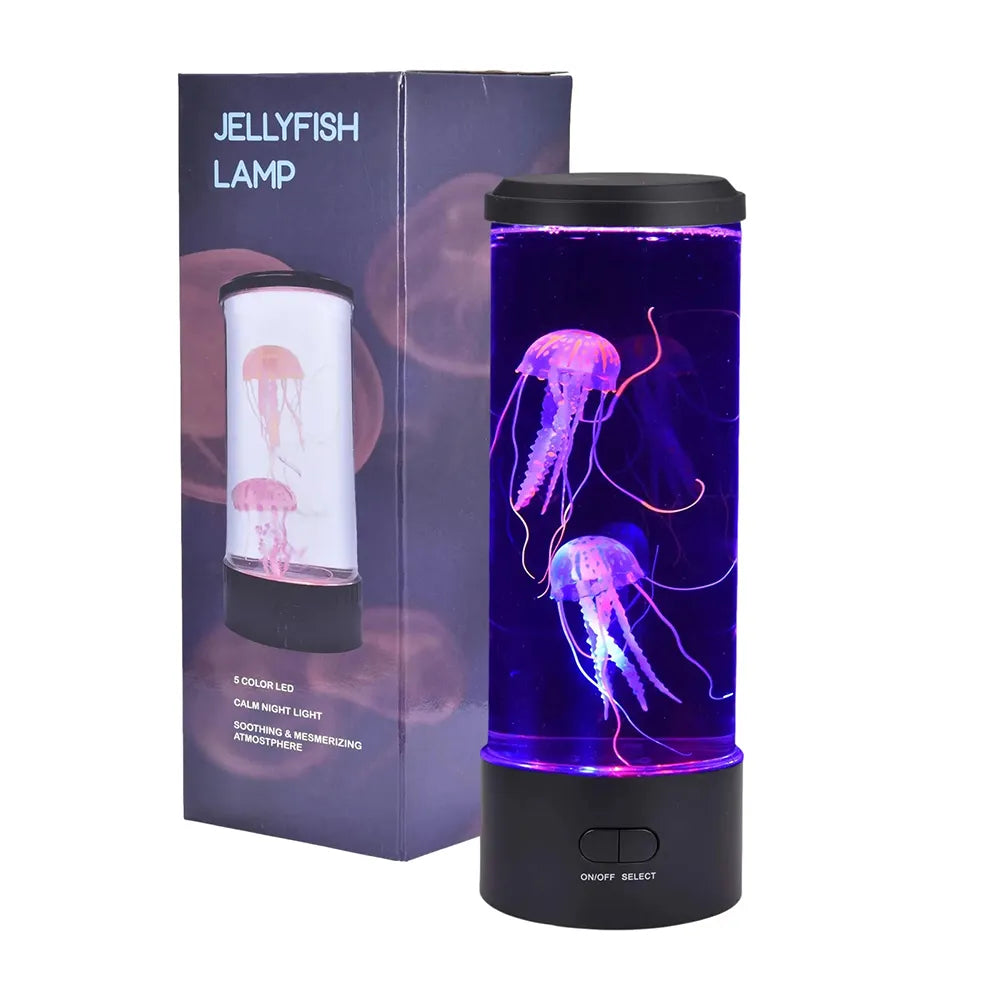 Lampe à lave de simulation de méduse LED, USB, coloré, chambre à